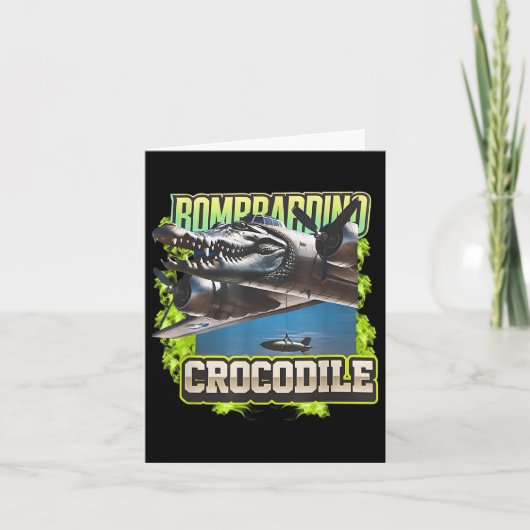 爬虫類おもしろいボンバルディロCrocodilo脳腐れ、スタップ カード (正面)