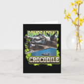 爬虫類おもしろいボンバルディロCrocodilo脳腐れ、スタップ カード (黄色い花)