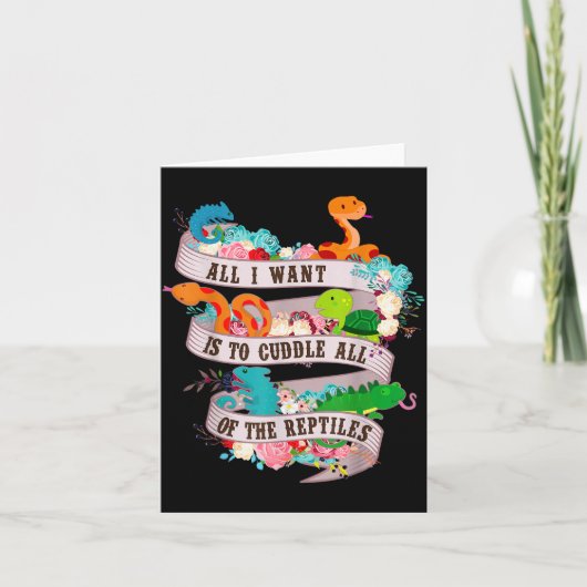 爬虫類がだいすきなのでとにかくハグしたい カード (正面)