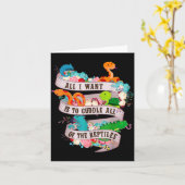 爬虫類が好きな人を全員抱きしめたい カード (黄色い花)