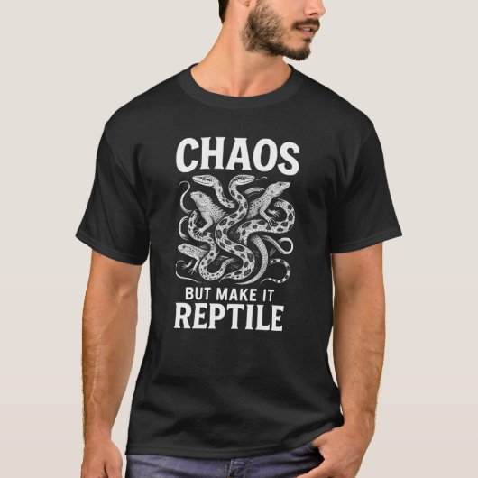 爬虫類でカオスを表現したTシャツ Tシャツ (正面)