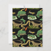 爬虫類と両生類の子供向け名前 サンキューカード (裏面)