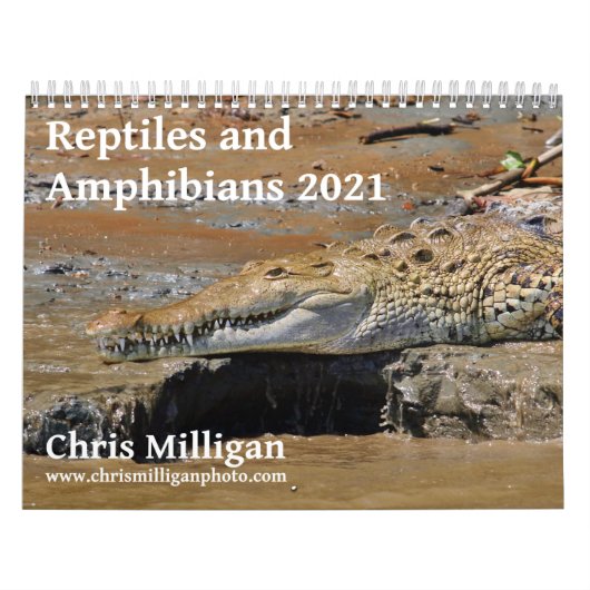 爬虫類と両生類2021 (Chris Milligan) カレンダー (カバー)