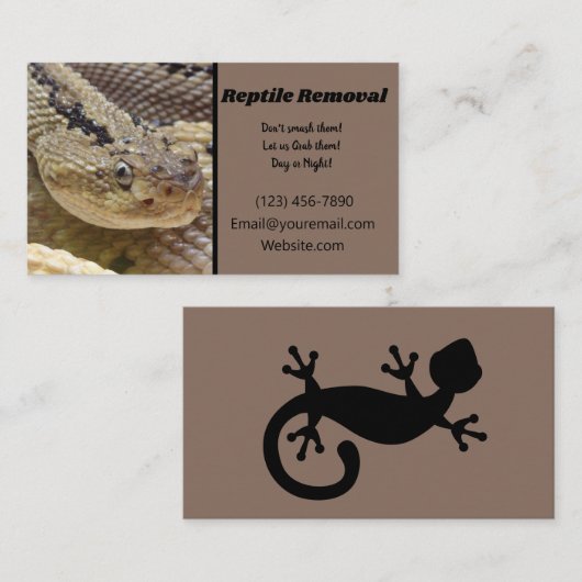 爬虫類の削除 名刺 (正面/裏面)