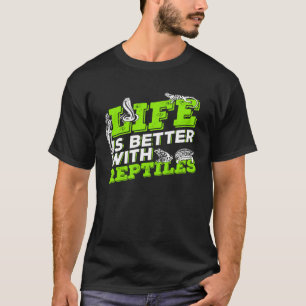 爬虫類の動物飼い主の贈り物で生活が良い Tシャツ