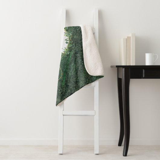 爬虫類の恋人のアート名前をカスタムする素朴緑 シェルパブランケット (インサイチュ)