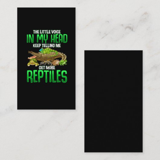 爬虫類の恋人ヘビガエルとカメの飼い主 名刺 (正面/裏面)