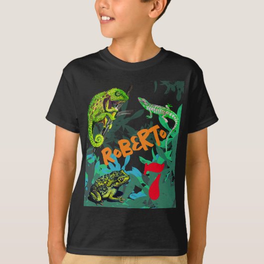 爬虫類の誕生日が大好き!Tシャツ Tシャツ (正面)