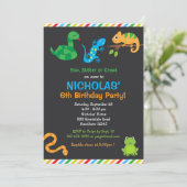 爬虫類の誕生日パーティー招待状 / 爬虫類パーティー 招待状 (スタンド正面)