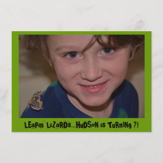 爬虫類の誕生日パーティー 招待状