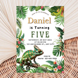 爬虫類の誕生日招待状 招待状