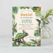 爬虫類の誕生日招待状 招待状 (スタンド正面)