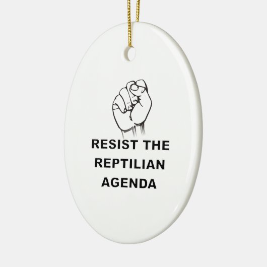 爬虫類の課題に抵抗する セラミックオーナメント (左)