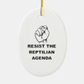 爬虫類の課題に抵抗する セラミックオーナメント (正面)