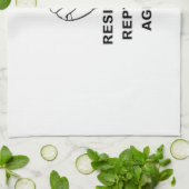 爬虫類の議題に反対する キッチンタオル (折り畳み)