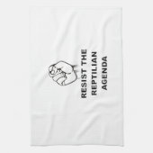 爬虫類の議題に反対する キッチンタオル (縦)