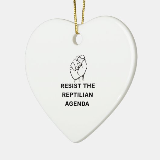 爬虫類の議題に反対する セラミックオーナメント (左)