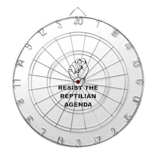 爬虫類の議題に反対する ダーツボード (正面)