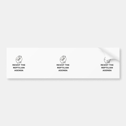 爬虫類の議題に反対する バンパーステッカー (正面)