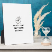 爬虫類の議題に反対する フォトプラーク (側面)