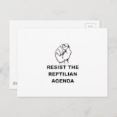 爬虫類の議題に反対する ポストカード (正面/裏面)