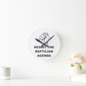 爬虫類の議題に反対する ラウンド壁時計 (ホーム)