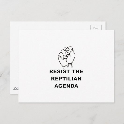 爬虫類の議題に抵抗せよ ポストカード (正面/裏面)