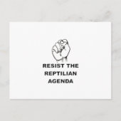 爬虫類の議題に抵抗せよ ポストカード (正面)
