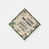 爬虫類をテーマにした子供の誕生日パーティー スタンダードカクテルナプキン (角)