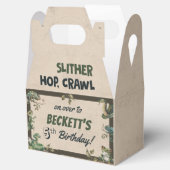 爬虫類をテーマにした子供の誕生日パーティー フェイバーボックス (オープン)