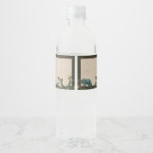 爬虫類をテーマにした子供の誕生日パーティー ペットボトルラベル (裏面)