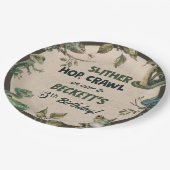 爬虫類をテーマにした子供の誕生日パーティー ペーパープレート (アングル)