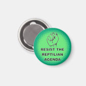 爬虫類アジェンダに抵抗すカスタムる マグネット (正面/裏面)