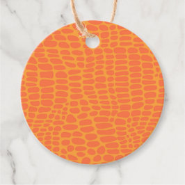 爬虫類アニマルプリントアーティザンオレンジキッズおもしろい フェイバータグ