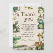 爬虫類キッズの1歳誕生日 サンキューカード (正面)