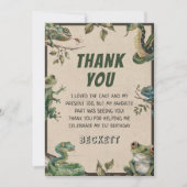 爬虫類キッズバースデー サンキューカード (正面)