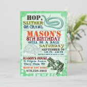 爬虫類ショー　バースデーパーティー招待状 招待状 (スタンド正面)