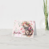 爬虫類トカゲの誕生日 サンキューカード (正面)