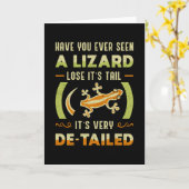 爬虫類トカゲ·ゲッコ動物は虫類の贈おもしろいり物 カード (黄色い花)