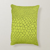 爬虫類パターモダンンホームデコール名グリーンピンク アクセントクッション (裏面(縦))