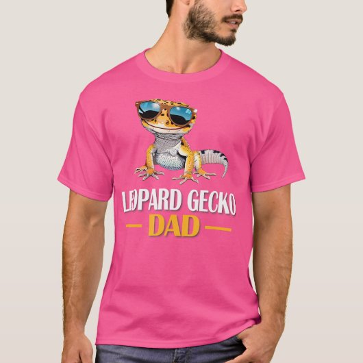 爬虫類パパヒョウゲッコ恋人 Tシャツ (正面)
