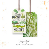 爬虫類パーソナライズされた誕生日サンキューラベル ギフトタグ