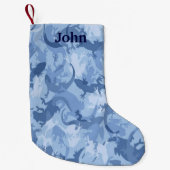 爬虫類パーソナライズされた迷彩クリスマスストッキング スモールクリスマスストッキング (正面)