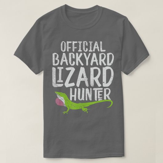 爬虫類ファンのためのリザードハンターギフト少年または男 Tシャツ (デザイン正面)