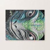 爬虫類リザードマンエイリアン地球外生物 ジグソーパズル (横)