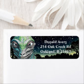 爬虫類リザードマンエイリアン地球外生物 ラベル (インサイチュ)