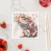 爬虫類リザード誕生日 スタンダードカクテルナプキン (インサイチュ)