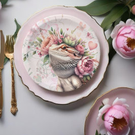 爬虫類リザード誕生日 ペーパープレート