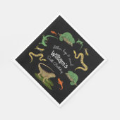 爬虫類両生類トカゲ子供の誕生日パーティー スタンダードランチョンナプキン (角)