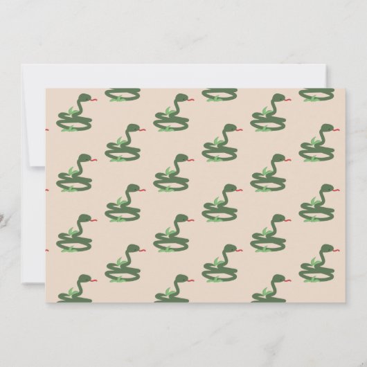 爬虫類動物園野生の誕生日パーティーへの招待 招待状 (裏面)